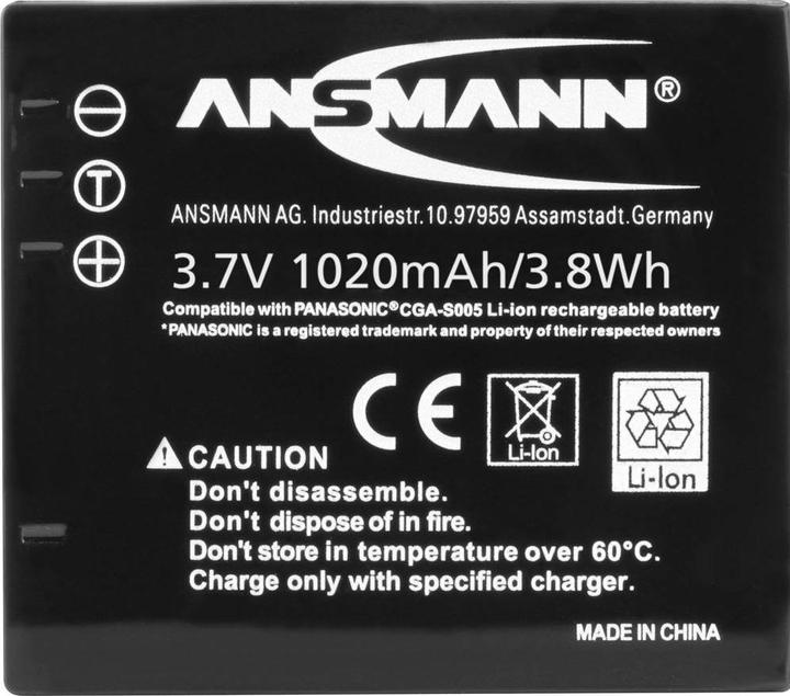 Produktbild Ansmann Panasonic CGA-S005 Akku (Kamera Akku)