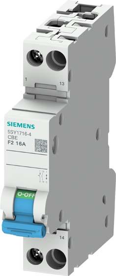 Produktbild Siemens SIEMENSN 5SY1706-4 Geräteschutzschalter 1-polig mit Hilfssc 5SY17064