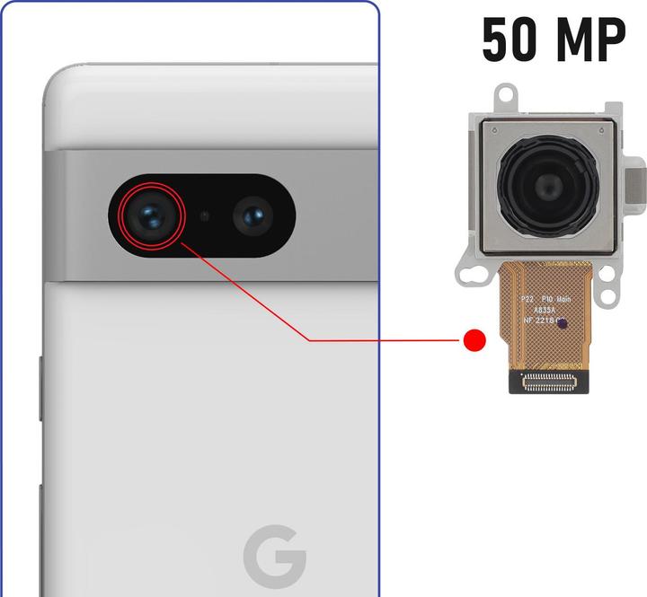 Actual product image Clappio Rear camera spare part (Google Pixel 7)