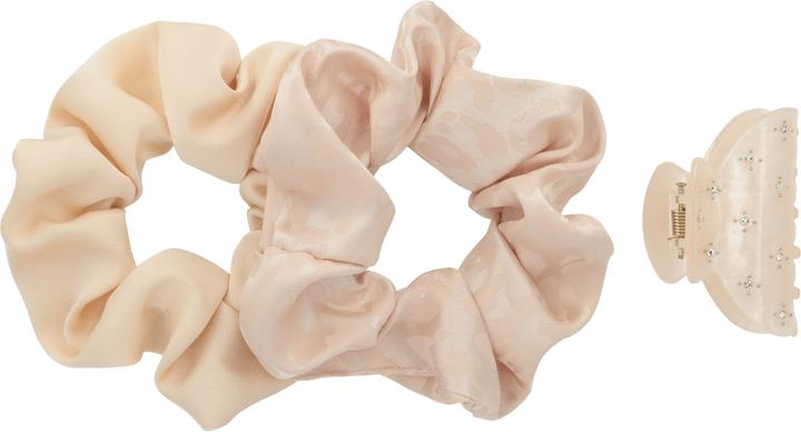 Immagine prodotto Trisa Fashion Haarklammer mit Strass & Scrunchie Beige 3 Stk. (Spazzola capelli)