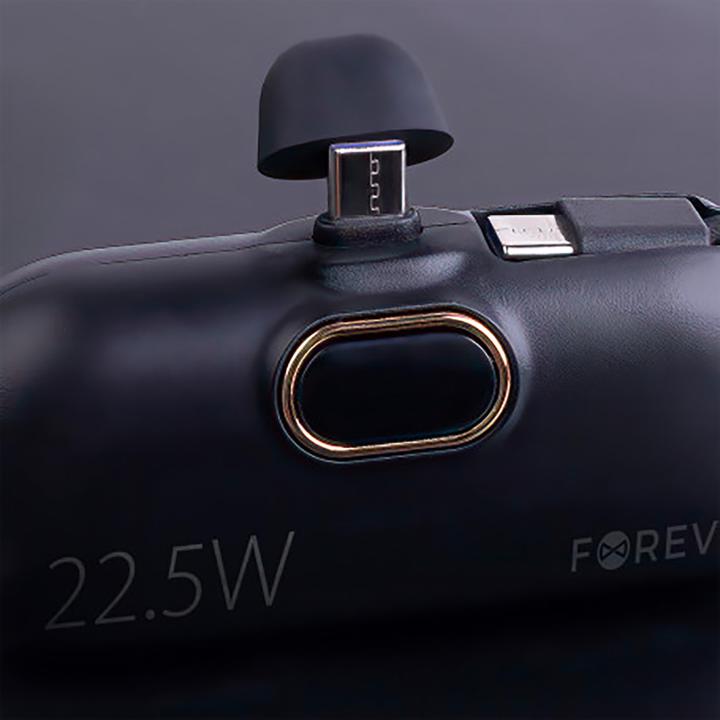Actual product image Forever mini power bank MTB-100 22.5W 5000 mAh USB C black (5000 mAh, 79200000 W, 22.50 Wh)