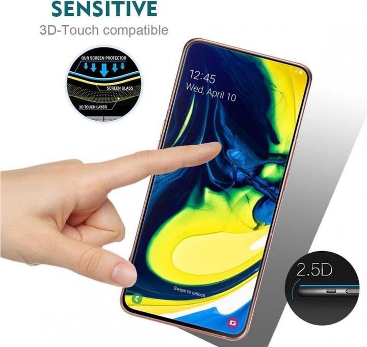 Image du produit Screenguard Samsung Galaxy A80 Full Screen Protection en verre blindé 2.5D 9H (1 pièce(s), Samsung Galaxy A80)