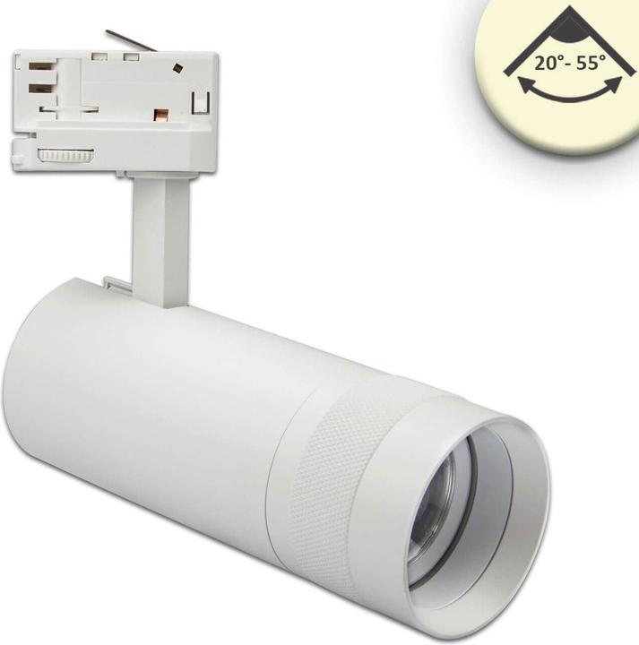 Immagine prodotto Isoled Faretto a binario 3-PH, focalizzabile, 24W, 20°-55°, bianco opaco, 3000K