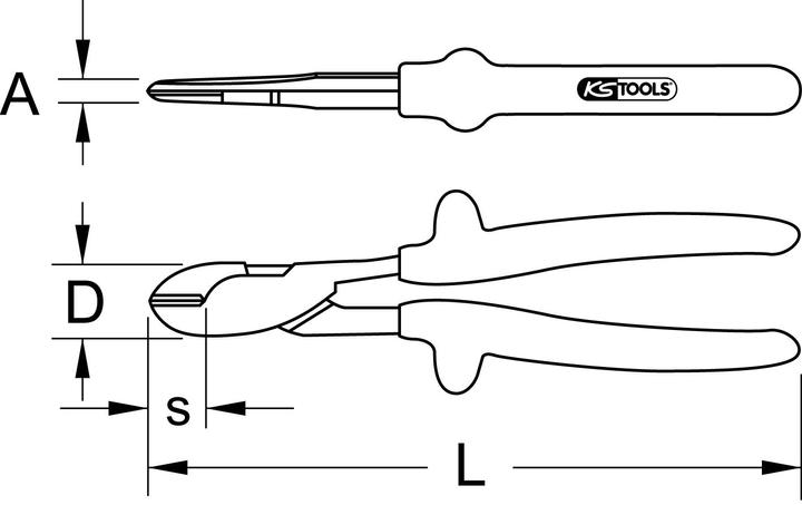 Image du produit KS Tools Pince coupante latérale de force 1000V (260 mm)
