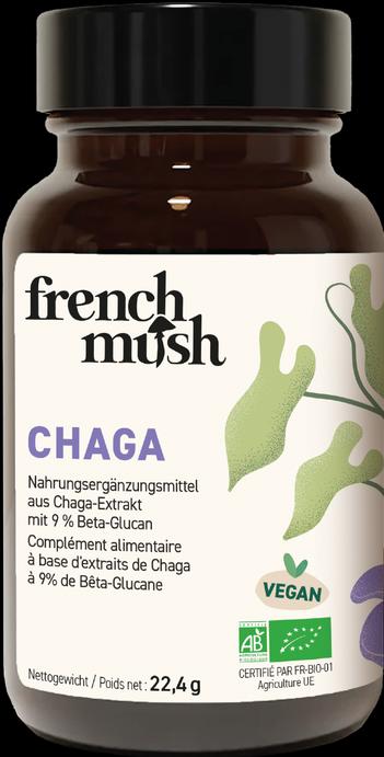 French mush Chaga - Pilz-Extraktkapseln (56 Stück, Kapseln)