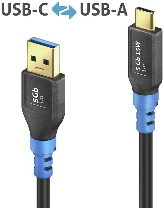 Immagine prodotto Purelink Cavo USB-C>A da 1 m (1 m, USB 3.2 Gen 1, 15 W)