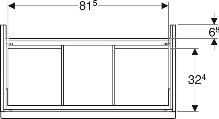 Produktbild Geberit iCon Unterschrank für Waschtisch, 2 Schubladen, 88,8x61,5x47,6 cm, 502305 (89 x 47.5 x 61.5 cm)