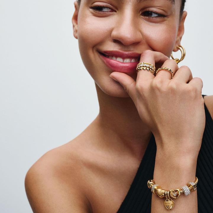 Produktbild Pandora Moments Schlangenkettenarmband Gold (18 cm, Edelstahl, Vergoldet)