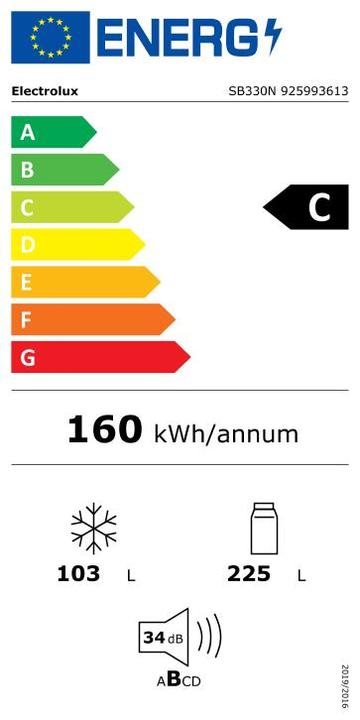 Energie-Label Electrolux SB330N (328 l)
