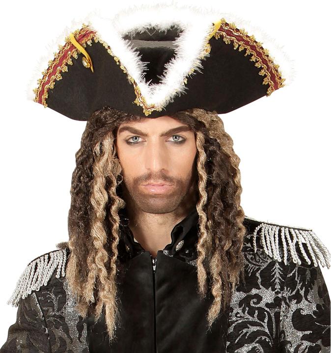 Actual product image Widmann Tricorn hat with marabou decoration