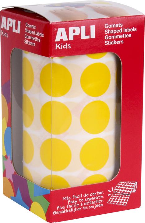 Image du produit Apli Kids sticker Creative "rond", sur rouleau, jaune