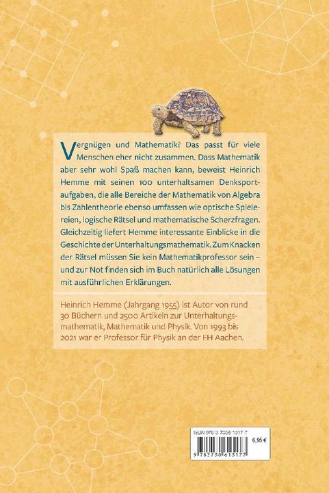 Produktbild Der Wettlauf mit der Schildkröte. 100 mathematische Rätsel mit ausführlichen Lösungen (Deutsch, Heinrich Hemme, 2023)