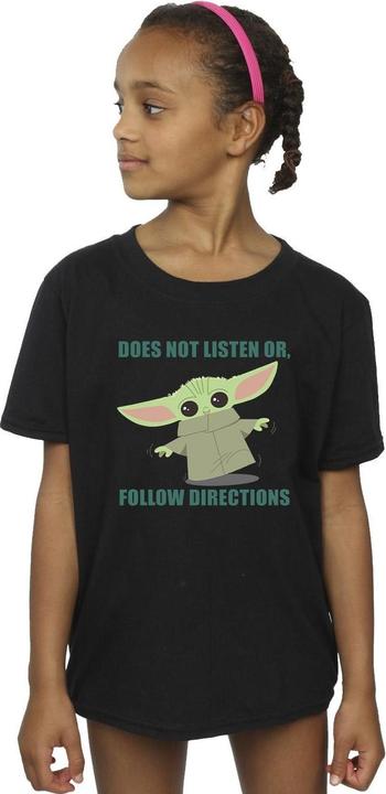 Immagine prodotto Star Wars The Mandalorian Grogu Does Not Listen Maglietta Ragazze (152, 158)