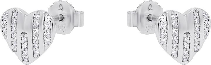 Image du produit S.Oliver Boucles d'oreilles pour femmes, argent 925 Sterling, zircon synth. | coeur (Argent 925)