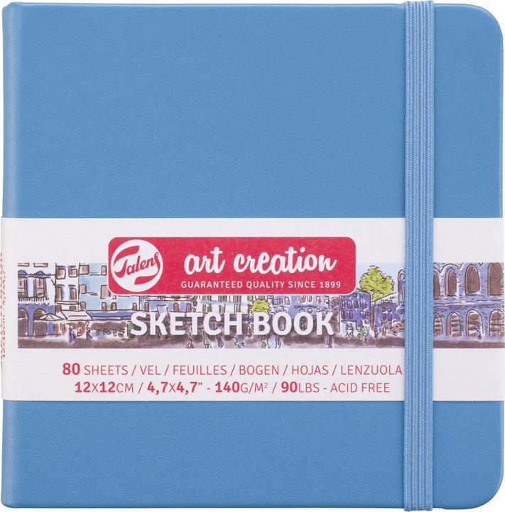 Talens Libro da colorare 12 x 12 cm blu mare (12 x 12 cm, Copertina rigida)