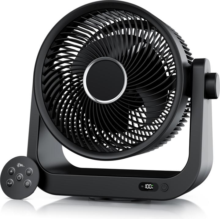 Produktbild CSL Akku Tischventilator, USB Mini Desk Fan, Schreibtischventilator, sehr leise, Fernbedienung, Timer (51 dB)