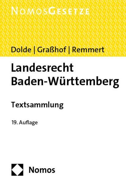 Produktbild Landesrecht Baden-Württemberg (Deutsch, Barbara, Malte/Remmert, Grasshof, 2025)