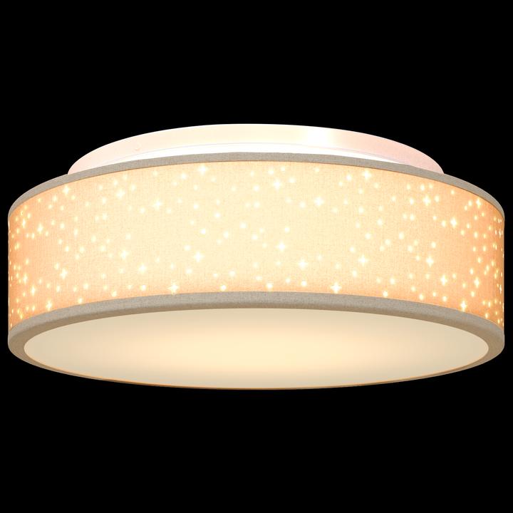 Produktbild VidaXL Deckenleuchten mit Sterne Lampenschirm Taupe Ø 38 cm Stoff E27 (E27)