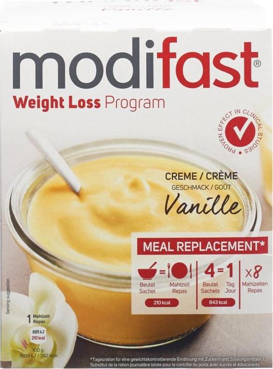 Actual product image Modifast Programm Crème Vanille (8 Piece, Beutel, 55 g)