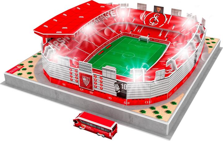 Produktbild Eleven Force FC Sevilla Stadion 3D Puzzle mit LED | FC Sevilla Ramon Sanchez Pizjuan Stadion 3D Puzzle (100 Teile)