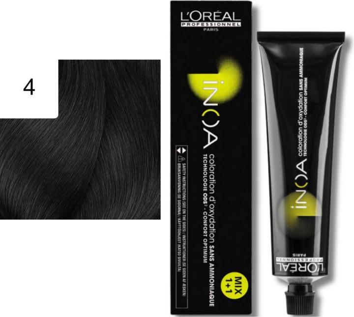 Produktbild L'Oréal Paris L'Oreal Inoa Coloration D'Oxydation Ammonia Free (4 Mittelbraun)