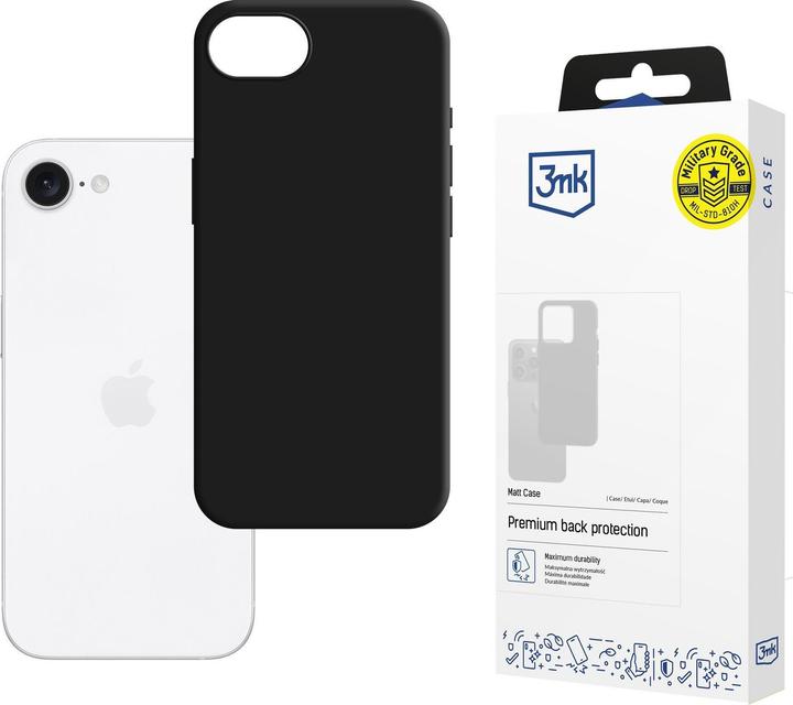 Produktbild 3MK Matt Case for Apple iPhone 16e / SE 4 - Black (Apple iPhone 16e)