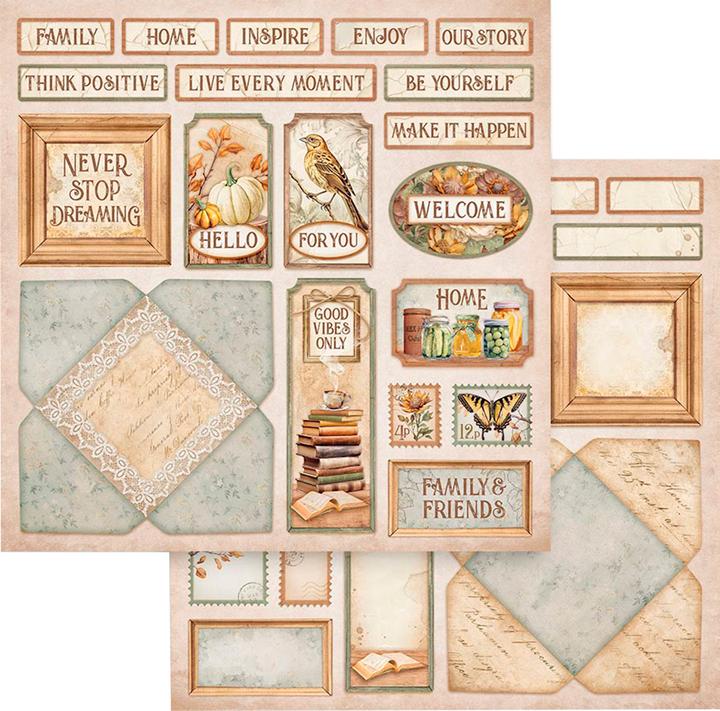 Actual product image Stamperia Scrapbook block "Golden Harmony" (10 x)