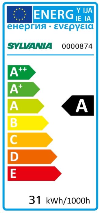 Energie-Label Sylvania FL-Lampe (G13, 25 W, 2000 lm, 1 x, A)