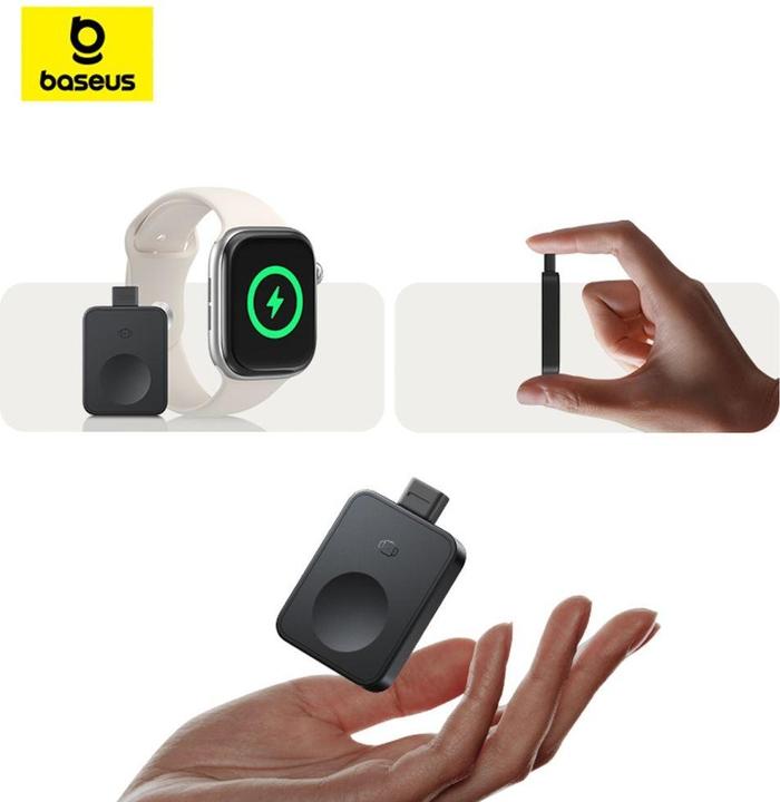 Actual product image Baseus MagPro 2.5W Magnetic Inductive Charger for Apple Watch - Black (2.50 W)
