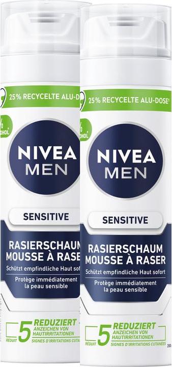 Produktbild NIVEA Sensitive Rasierschaum DUO (400 ml, Rasierschaum)