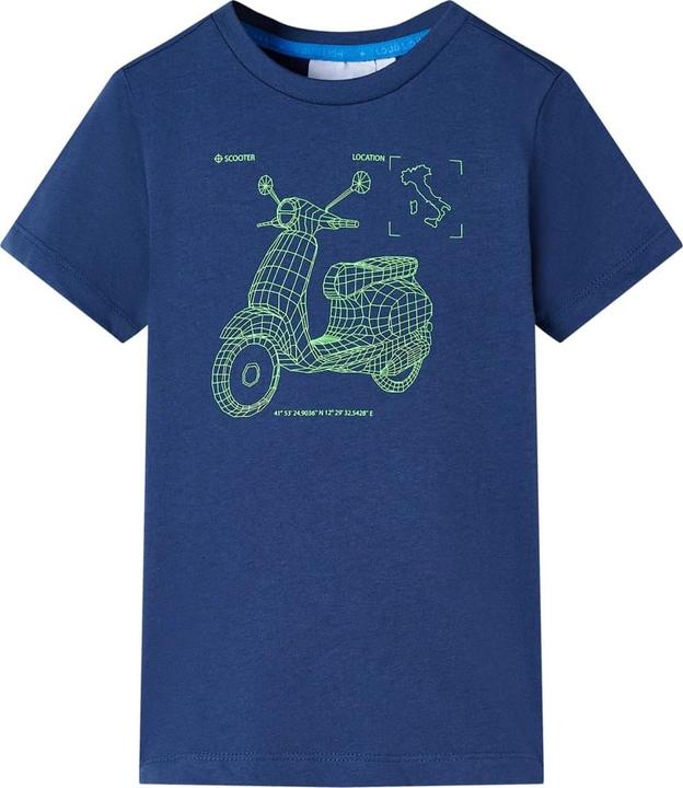VidaXL Kinder-T-Shirt Dunkelblau 116,Material: 100 (116)