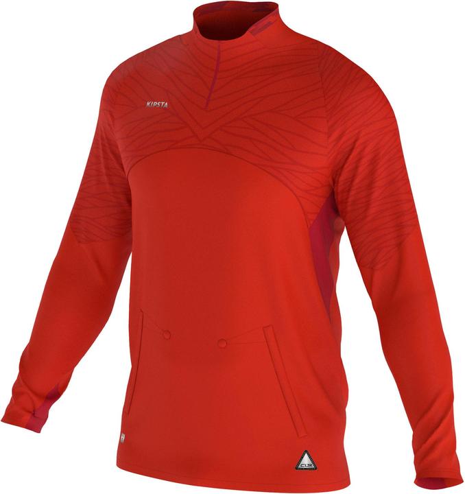 Kipsta Damen/Herren Fussball 1/2 Zip - CLR rot