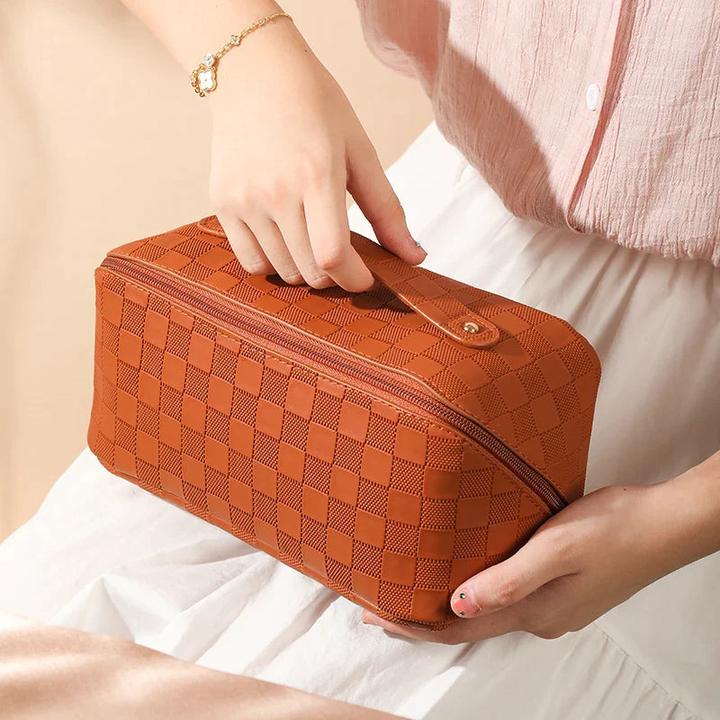 Image du produit Only-Bags.Store Trousse de maquillage PU Grande capacité Sac de lavage de luxe Multifonctions Voyage