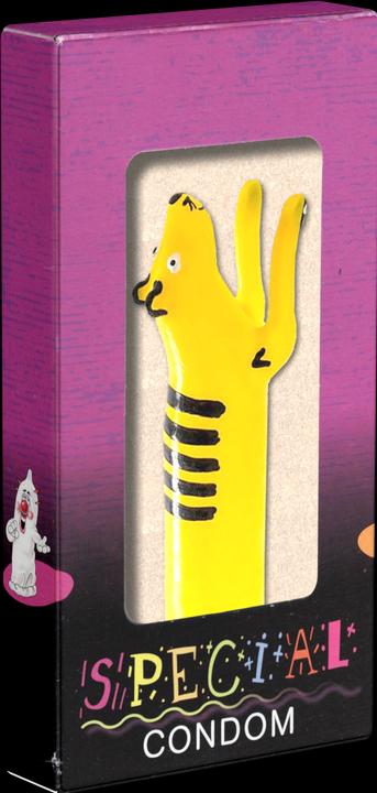 Produktbild Condomerie XL Tiger Scherzkondom Gelb Naturkautschuk Handbemalt (1 Stk.)
