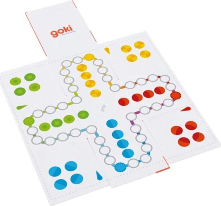 Produktbild Goki XXL Ludo im Würfel zum Aufklappen (Deutsch, Französisch, Italienisch, Englisch)
