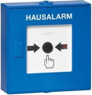 Actual product image Hager BEKA Radio Push Button Alarm RFM200D House Alarm blue