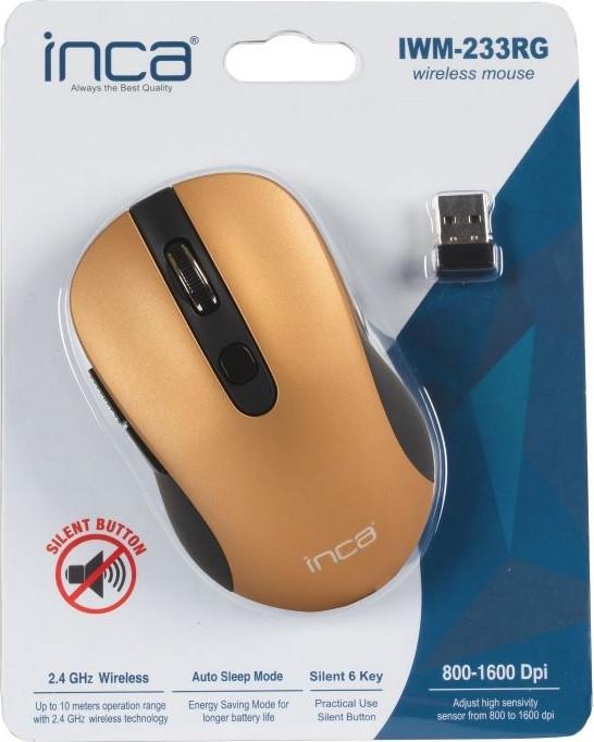 Actual product image Inca Maus IWM-233RG SILENT WIRELESS MAUS (SILENT MOUSE) Gold (Wireless)