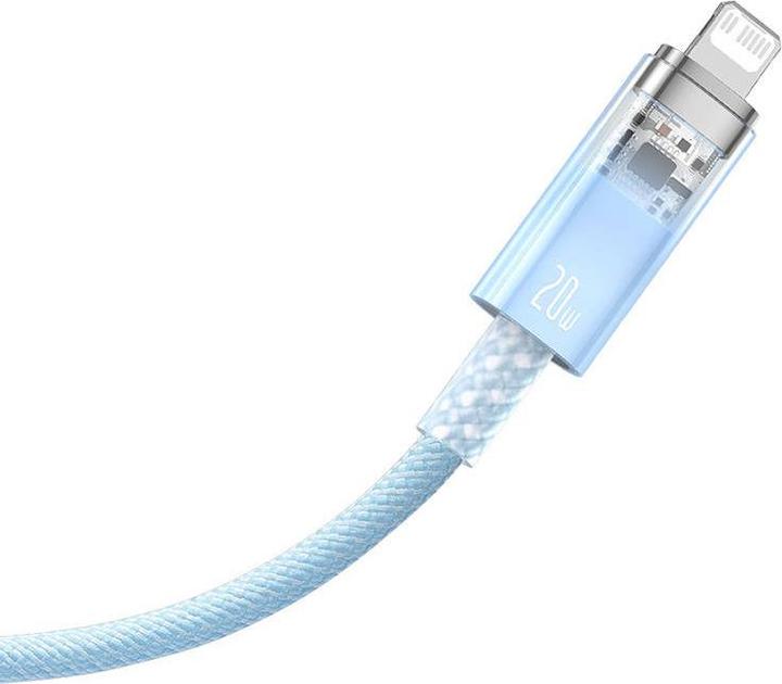 Actual product image Baseus Fast Charging cable USB-C to Lightning Explorer Series 2m, 20W (blue) (2 m)