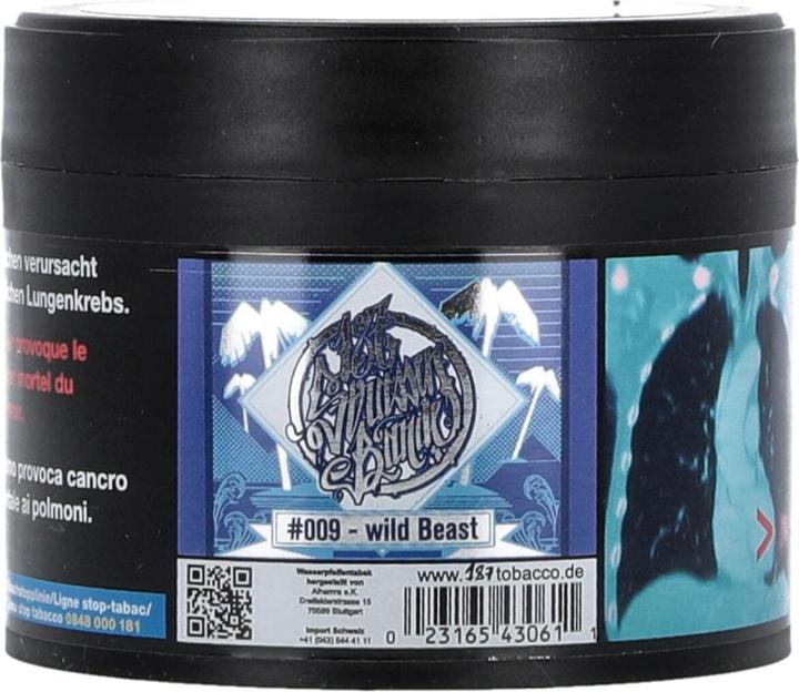 Produktbild 187 Strassenbande Shisha Tabak - #09 Wild Beast 200g (Beere)
