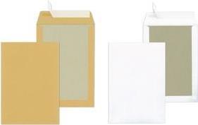 Mailmedia Papprückwandtaschen B5, ohne Fenster, 90 g/qm Haftklebung mit Abdeckstreifen (HK), Natron braun