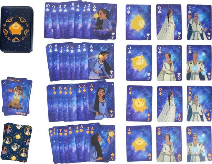 Actual product image Paladone Products Disney - Wish : Asha et la Bonne Étoile - Cartes à jouer avec boîte de rangement en métal