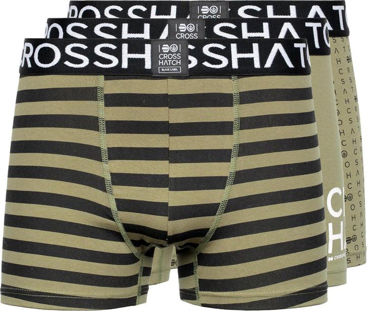 Produktbild Crosshatch Mens Gridline Boxer Shorts (Pack of 3) (S, 3er Pack)