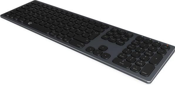 Produktbild KeySonic Full-Size Aluminium Tastatur, Bluetooth® & RF, für Win & macOS (DE, Kabellos)