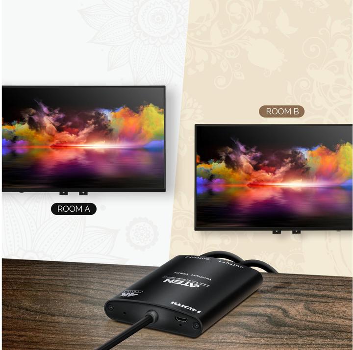 Actual product image Aten VS82H 2 Port True 4K HDMI Splitter