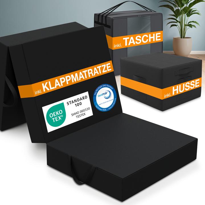 Produktbild Bestschlaf Klappmatratze inkl. Husse & Transporttasche (90 x 200 cm, Schaumstoffkern)