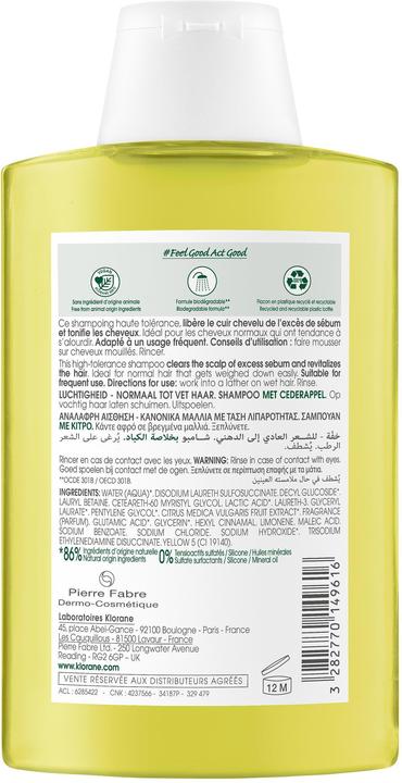 Immagine prodotto Klorane Zedrat Shampoo (neu) (200 ml, Shampoo liquido)