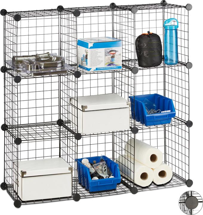Image du produit Relaxdays Étagère cubes en 9 casiers