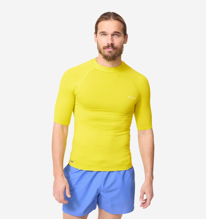 Olaian UV-Shirt kurzarm Herren 100 neongelb
