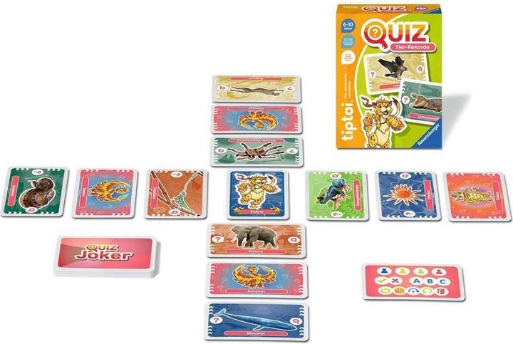 Productafbeelding tiptoi Quiz dieren records, quizspel voor kinderen vanaf 6 jaar, voor 1-4 spelers (Duits)