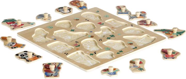 Image du produit Vertbaudet Puzzle à assembler pour bébé HAPPY ANIMALS en bois FSC®. (14 pièces)